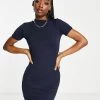 Top 10 🌟 Public Desire Double Layered Slinky Capped Sleeve Mini Bodycon 👗 Dress In Navy For Women 🎁