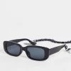 Promo ✨ Public Desire Square 👓 Sunglasses With Multi Charm Detachable Chain In Black For Unisex 🔔 -Outlet Women's Public Desire Store unnamed file 110
