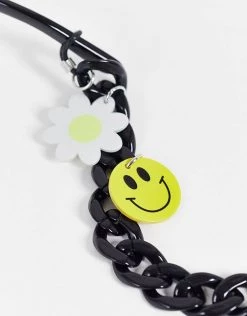 Promo ✨ Public Desire Square 👓 Sunglasses With Multi Charm Detachable Chain In Black For Unisex 🔔 -Outlet Women's Public Desire Store unnamed file 112