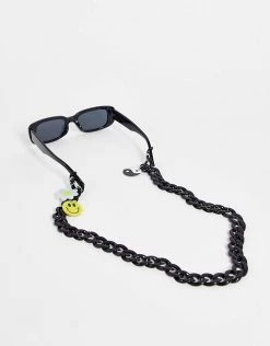 Promo ✨ Public Desire Square 👓 Sunglasses With Multi Charm Detachable Chain In Black For Unisex 🔔 -Outlet Women's Public Desire Store unnamed file 113