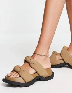 Brand new ⌛ Public Desire Wide Fit Kiwi Padded Knot Chunky 🩴 Sandals In Mocca For Women 😍 -Outlet Women's Public Desire Store unnamed file 1212