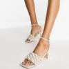 Wholesale 🔥 Public Desire Got This Block Heeled 🩴 Sandals With Woven Detail In Natural For Women 🎁 -Outlet Women's Public Desire Store unnamed file 1230