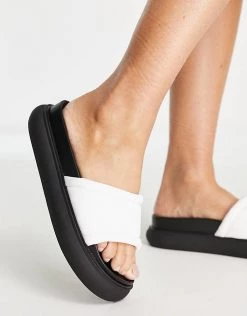 Cheapest 🥰 Public Desire Wide Fit Woke Flatform Slides In White For Women White Pu 🎉 9 Cheapest 🥰 Public Desire Wide Fit Woke Flatform Slides In White For Women White Pu 🎉 -Outlet Women's Public Desire Store unnamed file 1262