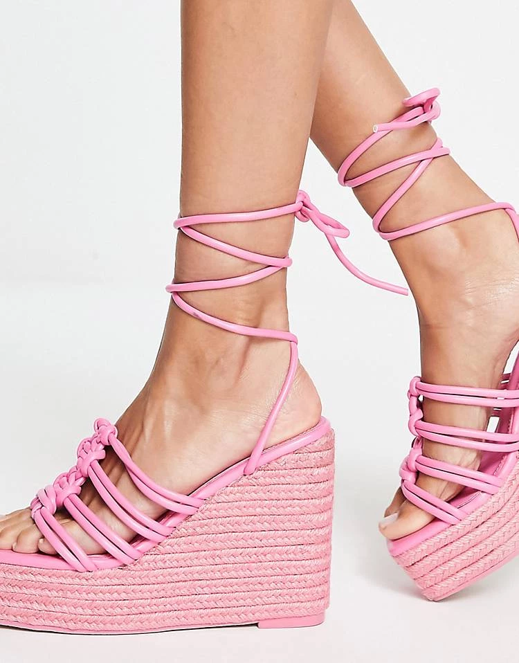 Best Pirce ๐ฅ Public Desire Wide Fit Chakra Espadrille Wedge Heeled ๐ฉด Sandals In Pink For Women ๐ฅ 4 Best Pirce ๐ฅ Public Desire Wide Fit Chakra Espadrille Wedge Heeled ๐ฉด Sandals In Pink For Women ๐ฅ - Image 2
