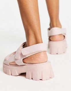 Brand new 😉 Public Desire Brighton Chunky Sporty 🩴 Sandals In Baby Pink For Women 🤩 -Outlet Women's Public Desire Store unnamed file 1318