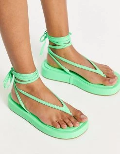 Best reviews of ❤️ Public Desire Wide Fit Beachbabe Flatform 🩴 Sandals In Neon Green For Women 🎁 -Outlet Women's Public Desire Store unnamed file 1322