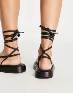 Promo ✔️ Public Desire Wide Fit Beachbabe Flatform 🩴 Sandals In Black For Women ✨ -Outlet Women's Public Desire Store unnamed file 1327