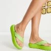 Discount 👏 Public Desire Wide Fit Cia Chunky Toe Post 🩴 Sandals In Lime For Women 🤩 -Outlet Women's Public Desire Store unnamed file 1355