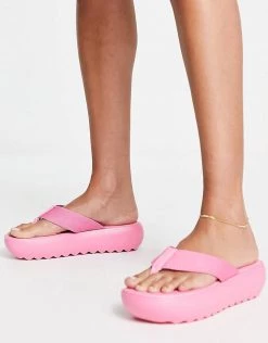 Hot Sale 😀 Public Desire Cia Chunky Toe Post 🩴 Sandals In Pink For Women 🌟 -Outlet Women's Public Desire Store unnamed file 1384