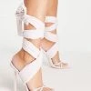 Deals 👍 Public Desire Brunchin Wrap Ankle Heel 🩴 Sandals In Pink For Women Pastel Pink 👍 -Outlet Women's Public Desire Store unnamed file 1485