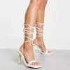 Cheapest 🧨 Public Desire Wide Fit Lamour Square Toe Heel 🩴 Sandals In Cream For Women 🎉 -Outlet Women's Public Desire Store unnamed file 1490