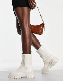 Top 10 🛒 Public Desire Farfetched Chunky Ankle Boot In White For Women White Pu 🛒