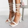 Discount 👏 Public Desire Lamour Square Rand Heel 🩴 Sandals In Cream For Women 🧨 -Outlet Women's Public Desire Store unnamed file 1595