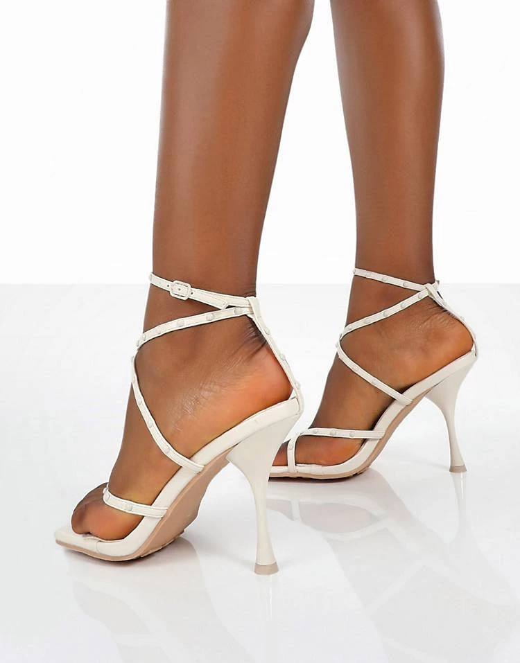 Hot Sale ๐ Public Desire Back Up Mid Heel ๐ฉด Sandals In Off White For Women โญ 4 Hot Sale ๐ Public Desire Back Up Mid Heel ๐ฉด Sandals In Off White For Women โญ - Image 2