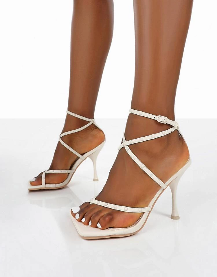 Hot Sale ๐ Public Desire Back Up Mid Heel ๐ฉด Sandals In Off White For Women โญ 6 Hot Sale ๐ Public Desire Back Up Mid Heel ๐ฉด Sandals In Off White For Women โญ - Image 4