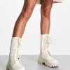 Wholesale 🔥 Public Desire Beau Lace Up Ankle 🥾 Boots In Ecru For Women Ecru Pu ✨ -Outlet Women's Public Desire Store unnamed file 2070