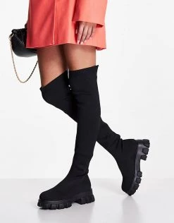Top 10 ⭐ Public Desire Manifest Over The Knee 🥾 Boots In Black Knit For Women 🤩 -Outlet Women's Public Desire Store unnamed file 2127