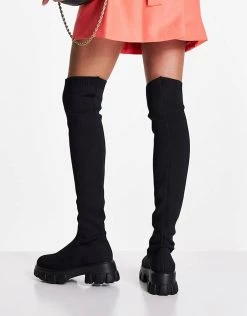 Top 10 ⭐ Public Desire Manifest Over The Knee 🥾 Boots In Black Knit For Women 🤩 -Outlet Women's Public Desire Store unnamed file 2128