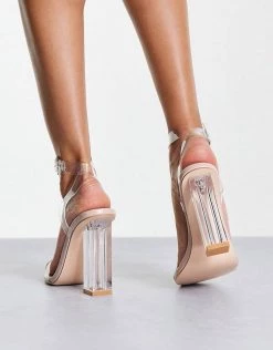 Top 10 👍 Public Desire Wide Fit Alia Clear Strap Heeled 🩴 Sandals For Women Beige 💯 -Outlet Women's Public Desire Store unnamed file 2152