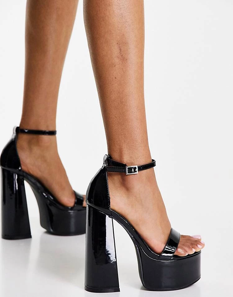 Flash Sale ๐ฅ Public Desire Wide Fit Primrose Platform Heel ๐ฉด Sandals In Black For Women Black Patent โญ 4 Flash Sale ๐ฅ Public Desire Wide Fit Primrose Platform Heel ๐ฉด Sandals In Black For Women Black Patent โญ - Image 2