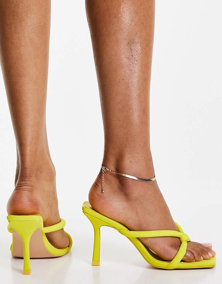 New โค๏ธ Public Desire Wide Fit Thalia Barely There Knot Mid Heel ๐ฉด Sandals In Yellow For Women ๐ 4 New โค๏ธ Public Desire Wide Fit Thalia Barely There Knot Mid Heel ๐ฉด Sandals In Yellow For Women ๐ - Image 2