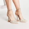 Promo 🤩 Public Desire Jordyn Heeled 👟 Shoes With Anklet Strap In Beige Snake For Women 😉 -Outlet Women's Public Desire Store unnamed file 2295