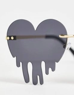 New 🎉 Public Desire Melting Heart 👓 Sunglasses In Black For Women 😀 -Outlet Women's Public Desire Store unnamed file 23