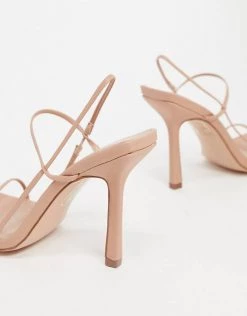 Cheap 🤩 Public Desire Rayelle Heeled 🩴 Sandals With Square Toes In Beige For Women 😀 -Outlet Women's Public Desire Store unnamed file 2333