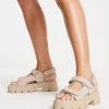 Best Sale ⌛ Public Desire Brighton Chunky Sporty Velcro 🩴 Sandals In Camel For Women 🔔 -Outlet Women's Public Desire Store unnamed file 2335