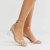 New 🔔 Public Desire Afternoon Mid Clear Heeled 🩴 Sandals For Women Blush 😉 -Outlet Women's Public Desire Store unnamed file 2470