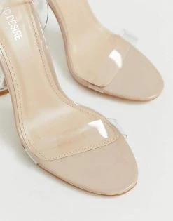 Deals 🔔 Public Desire Alia Clear Strap Heeled 🩴 Sandals For Women Beige ⭐ -Outlet Women's Public Desire Store unnamed file 2482