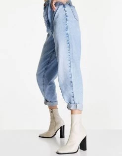 Cheap 🤩 Public Desire Liberty Square Toe Heeled 🥾 Boots In Ecru For Women ❤️ -Outlet Women's Public Desire Store unnamed file 2502