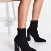 Cheapest 🔔 Public Desire Loyal Heel Sock 🥾 Boots In Black Knit For Women 👏 -Outlet Women's Public Desire Store unnamed file 2655