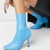 Budget 🤩 Public Desire Sacci Sock 🥾 Boots In Blue For Women 🧨