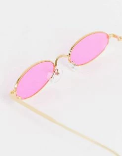 Brand new 🧨 Public Desire Mini Oval 👓 Sunglasses In Neon Pink For Unisex 🛒 -Outlet Women's Public Desire Store unnamed file 27