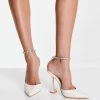 Flash Sale 🧨 Public Desire Wide Fit Jordyn Heel 👟 Shoes With Anklet In Off White For Women ⌛ -Outlet Women's Public Desire Store unnamed file 2710