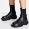 Discount 🥰 Public Desire Concept Chelsea 🥾 Boots In Black Knit Mix For Women 🤩 -Outlet Women's Public Desire Store unnamed file 2745