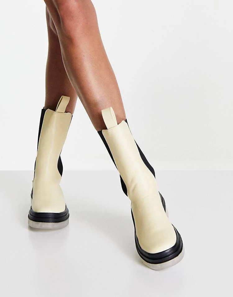 Cheap โญ Public Desire Wynter Translucent Sole ๐ฅพ Boots In Cream For Women ๐ฅ 6 Cheap โญ Public Desire Wynter Translucent Sole ๐ฅพ Boots In Cream For Women ๐ฅ - Image 4