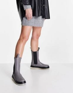 Top 10 🛒 Public Desire Wynter Translucent Sole 🥾 Boots In Grey For Women 😍 -Outlet Women's Public Desire Store unnamed file 2768
