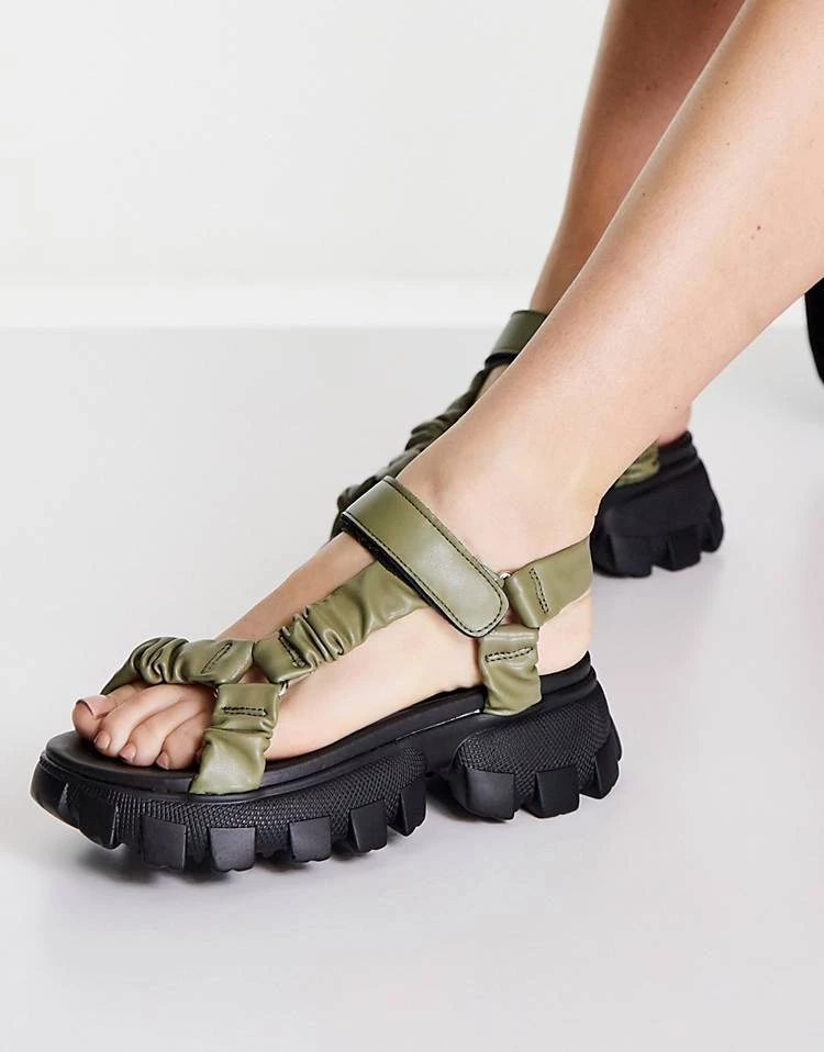 Budget ๐ Public Desire Expectation Chunky ๐ฉด Sandals In Olive For Women ๐ 5 Budget ๐ Public Desire Expectation Chunky ๐ฉด Sandals In Olive For Women ๐ - Image 3