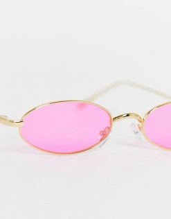 Brand new 🧨 Public Desire Mini Oval 👓 Sunglasses In Neon Pink For Unisex 🛒 -Outlet Women's Public Desire Store unnamed file 28