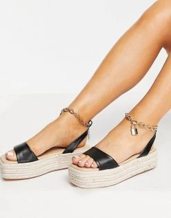 Best reviews of 🧨 Public Desire Dubai Flatform Espadrille 🩴 Sandals With Padlock Detail In Black For Women 🎁 -Outlet Women's Public Desire Store unnamed file 2819