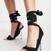 Deals ✨ Public Desire Huni Ribbon Tie Wrap Around 🩴 Sandals In Black For Women ⭐ -Outlet Women's Public Desire Store unnamed file 2820