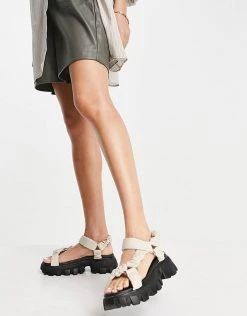 Best reviews of 🔥 Public Desire Wide Fit Expectation Chunky 🩴 Sandals In Bone For Women 😀 -Outlet Women's Public Desire Store unnamed file 2862