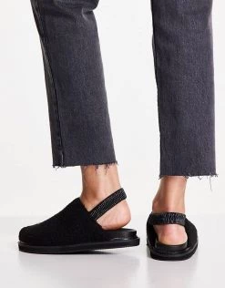 Deals 🔔 Public Desire Fortune Clogs In Black Teddy For Women ❤️ -Outlet Women's Public Desire Store unnamed file 2942