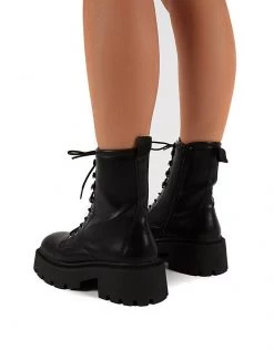 Top 10 ⌛ Public Desire Leader Chunky Lace Up 🥾 Boots In Black For Women 🎁 -Outlet Women's Public Desire Store unnamed file 2997