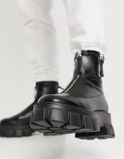 Deals 🌟 Public Desire Reform Chunky Sock 🥾 Boots In Black For Women ❤️ -Outlet Women's Public Desire Store unnamed file 3003