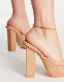 Top 10 🧨 Public Desire Wide Fit Lady Block Heel 🩴 Sandals In Beige Pu For Women ⌛ -Outlet Women's Public Desire Store unnamed file 3017