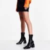 Best Pirce 😍 Public Desire Wide Fit Supreme Square Toe Sock 🥾 Boots In Black Patent For Women 🤩 -Outlet Women's Public Desire Store unnamed file 3020