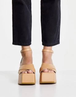 Coupon ⌛ Public Desire Elevate Platform 🩴 Sandals In Camel For Women Camel Pu 👍 -Outlet Women's Public Desire Store unnamed file 3058